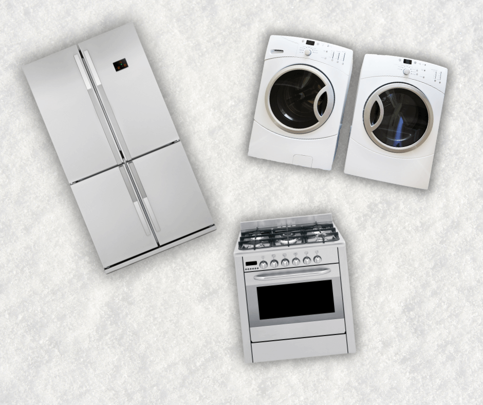 appliances in snow