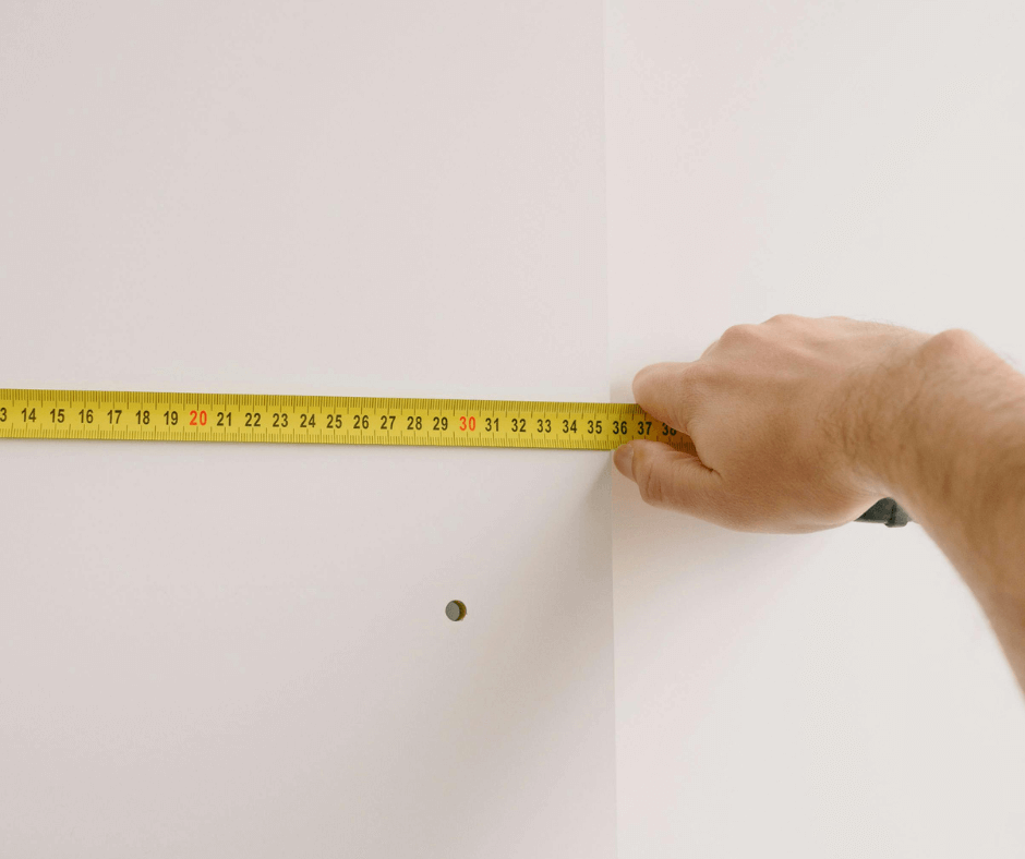 Measuring wall for new appliance