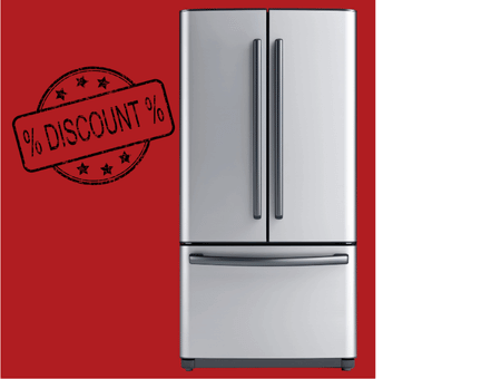 A minor cosmetic scratch on a durable discount refrigerator that offers high performance at a lower price.